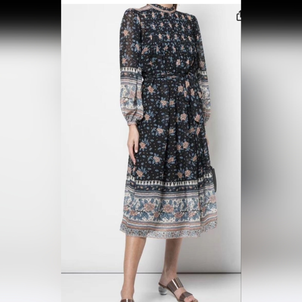 Ulla Johnson Prisma Silk Georgette Dress size 6 - Picture 3 of 16